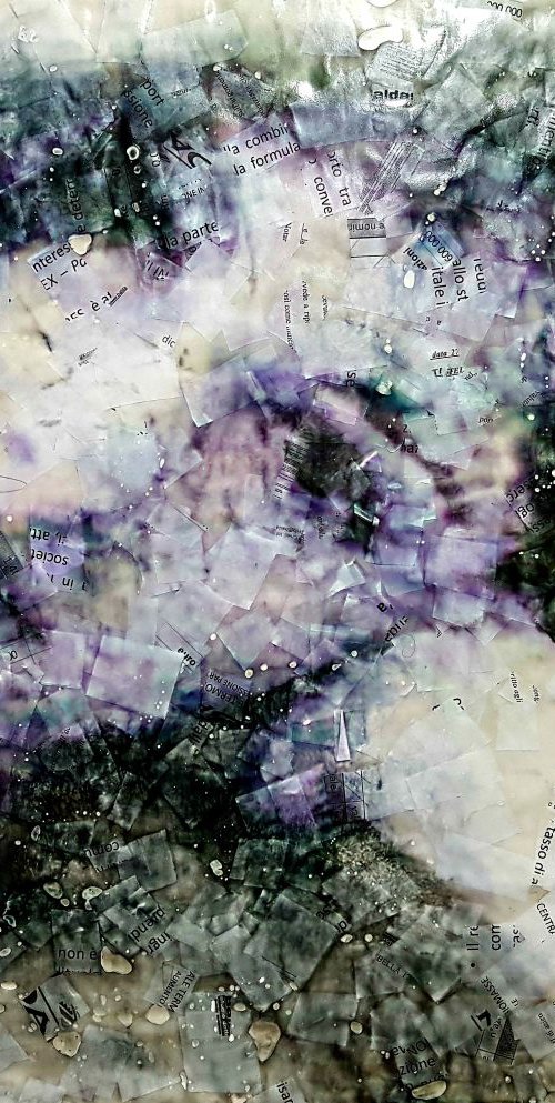 Layla (n.328) - 73,00 x 60,00 x 2,50 cm - ready to hang - mix media painting on stretched canvas by Alessio Mazzarulli