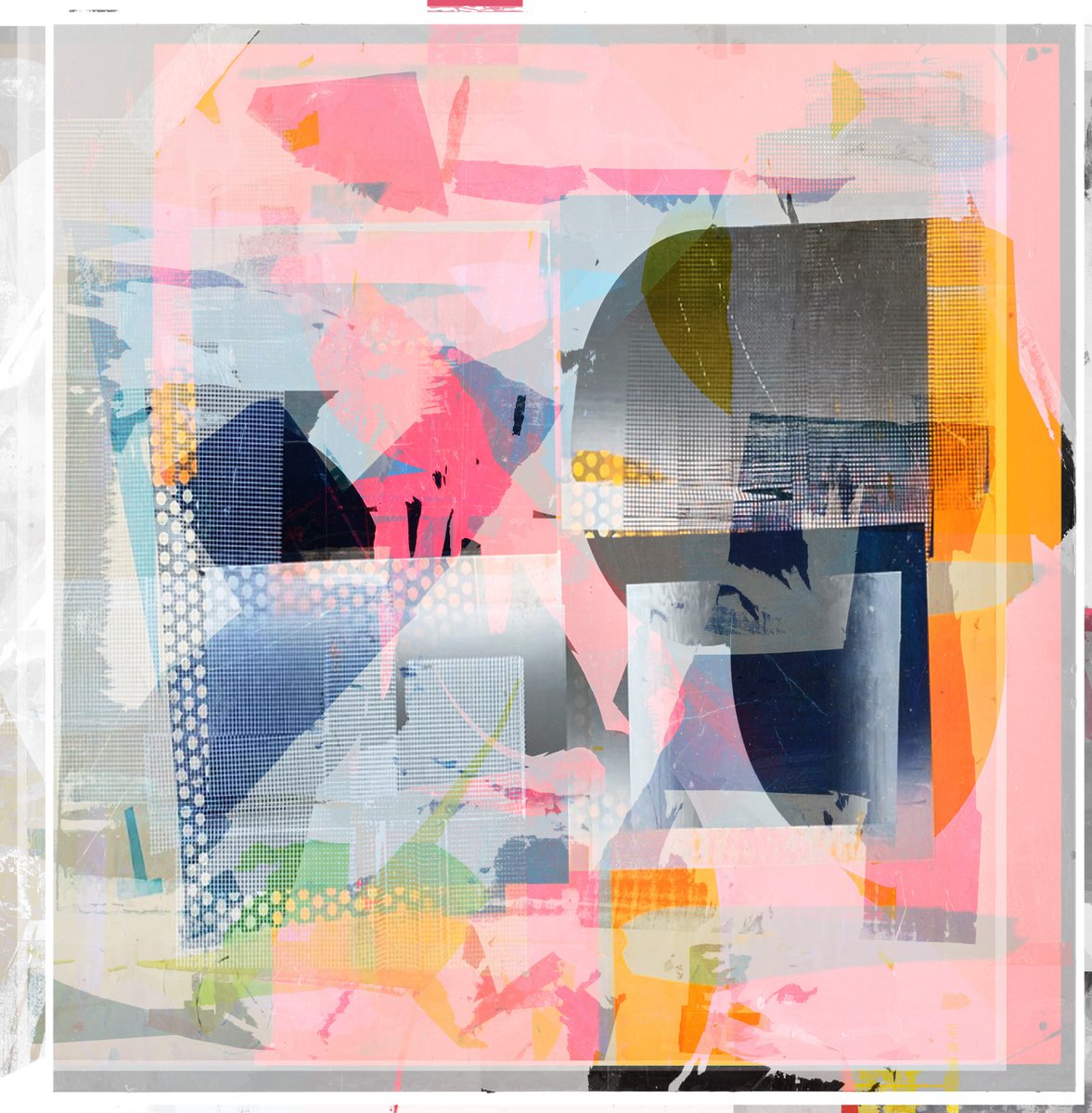 Abstract Limited Edition Print By The Most Active, 17 X 17", Waiting For Sunrise, Original Artwork