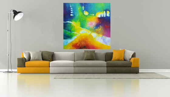Acid jazz in September  (120x120cm, oil painting)