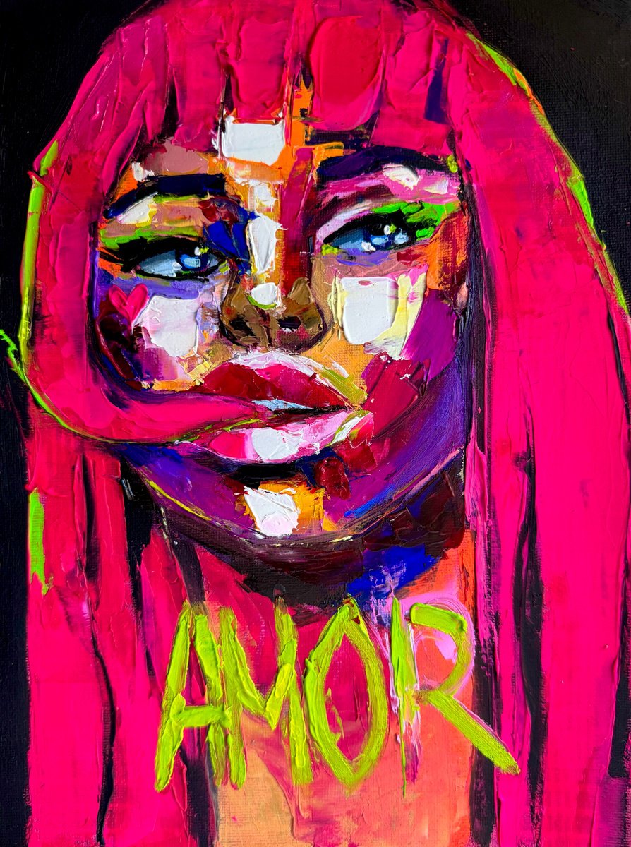 Expressive Oil Painting , Amor Or Obsession? By Lina Redford, 8 X 11, Artwork For Sale On Artfinder