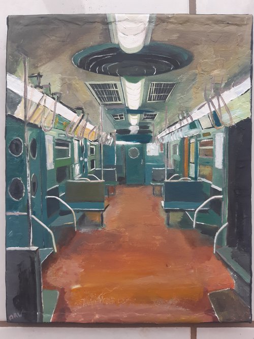 City Subway Train by Andrew  Reid Wildman