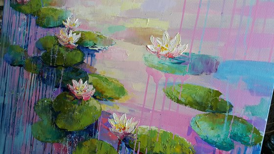 Water Lilies,  Morning at the Pond