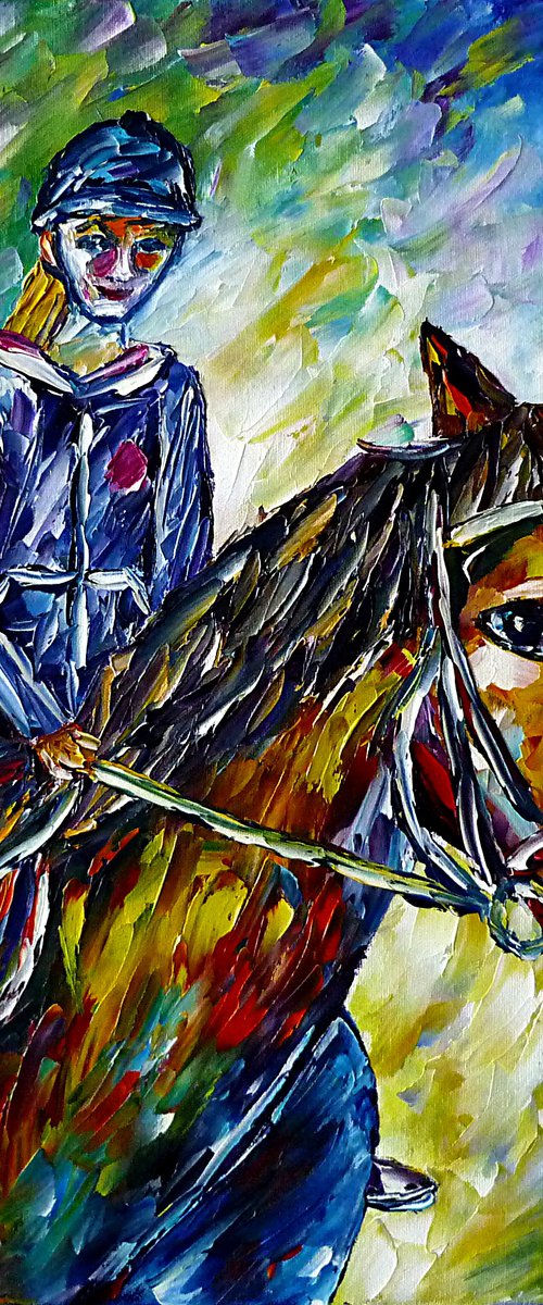 Girl On A Horse by Mirek Kuzniar