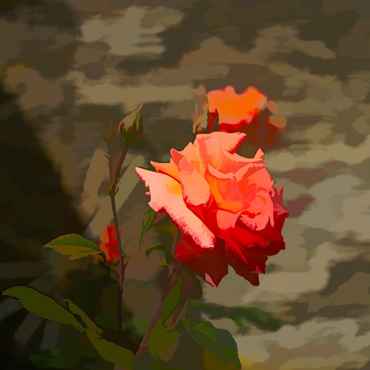 Impressionistic Botanical Photograph By Nick Psomiadis, 43 X 43", Untold Petals, Original Artwork