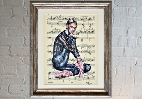 Ballerina XXX- Vintage Music Page, GIFT idea