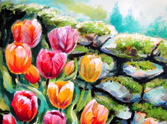 Tulips in the garden