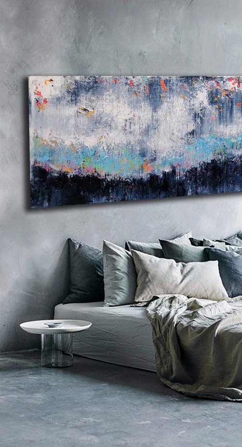 190x90cm. / Abstract Painting / Abstract 2131 by Alex Senchenko