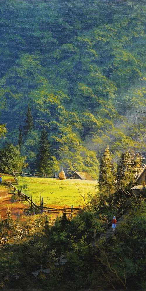 Mountain valley idyll by Viktar Yushkevich YUVART
