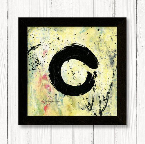 Enso Tranquility 15 - Framed Zen Circle Art by Kathy Morton Stanion by Kathy Morton Stanion