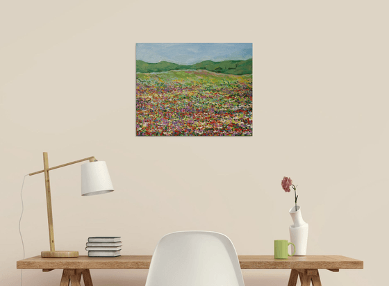 The field of flowers