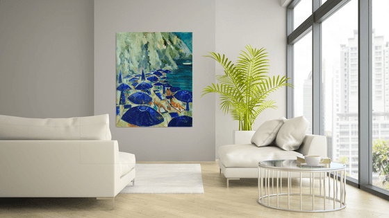 On the beach XXL painting