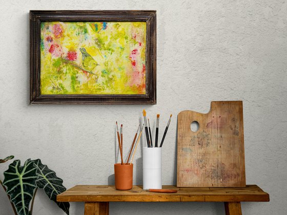 Yellow warbler bird