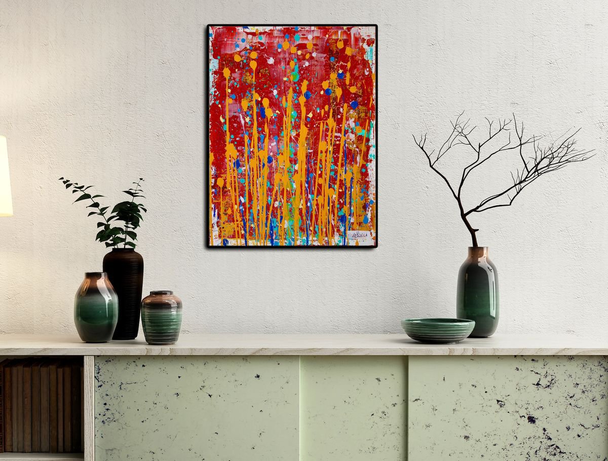 Abstract Acrylic Painting By Nestor Toro, 12 X 16", No Absolutes 2 By Nestor Toro, Original Artwork