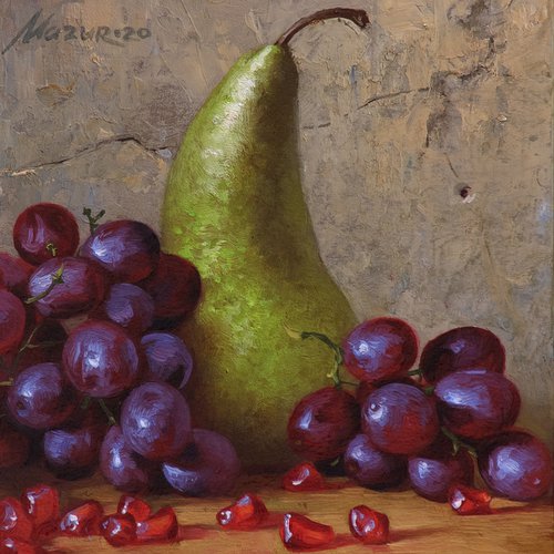 Grapes & Pear by Nik Mazur