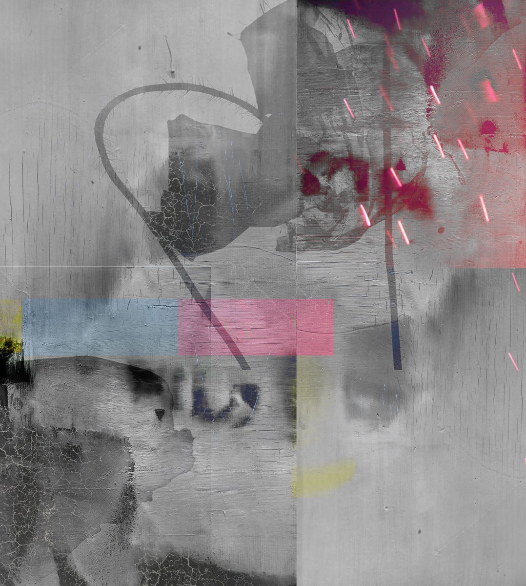 Abstract Limited Edition Print By The Most Active, 14 X 16", Shadows And Memories No 2, Original Artwork