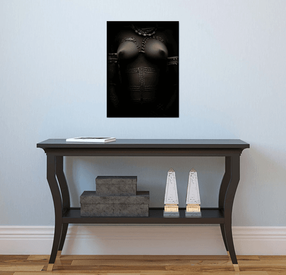 Naked Torso. African Tribal Wall art. Ready to Hang Canvas