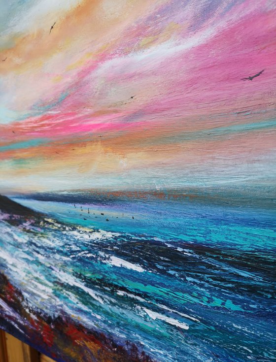 New Dawn II - large seascape, skyscape