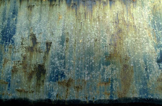 Green Rust Pattern on Oil drum by Russell Scott Skinner