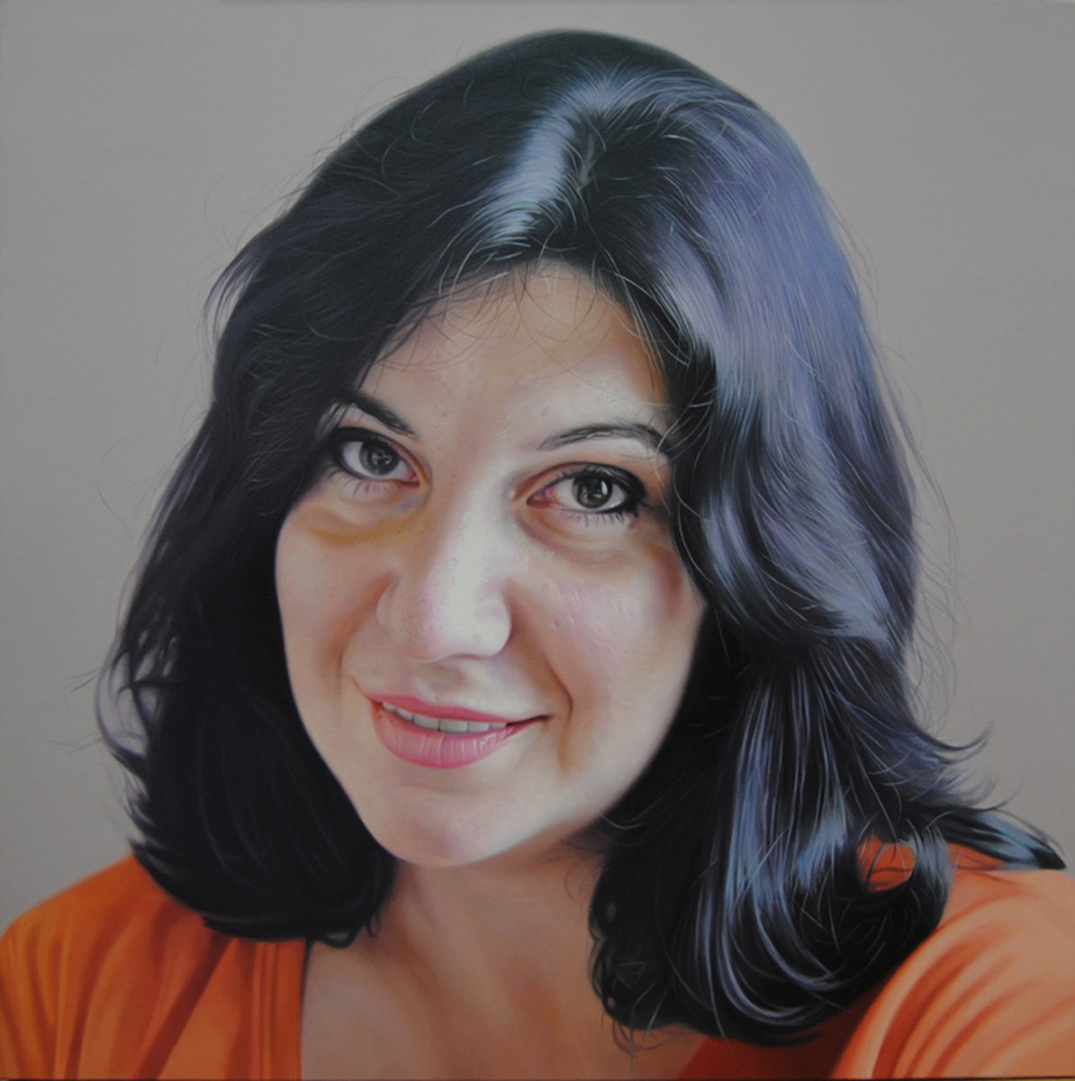 Photorealistic Oil Painting , Portrait From Photo By Valeri Tsvetkov, 41 X 41, Artwork For Sale On Artfinder