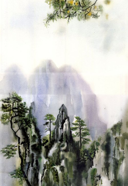 Mountains in blue by Alfred  Ng