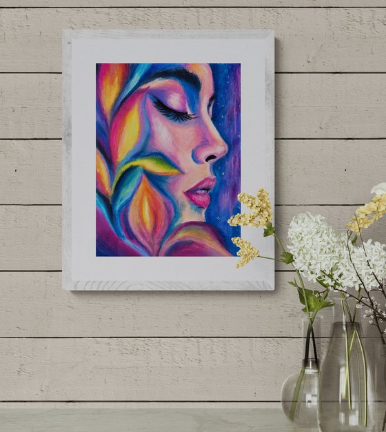 Serenity – Colorful Pastel Femaile Portrait