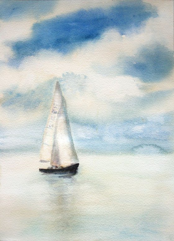 Sailboat I /  ORIGINAL PAINTING