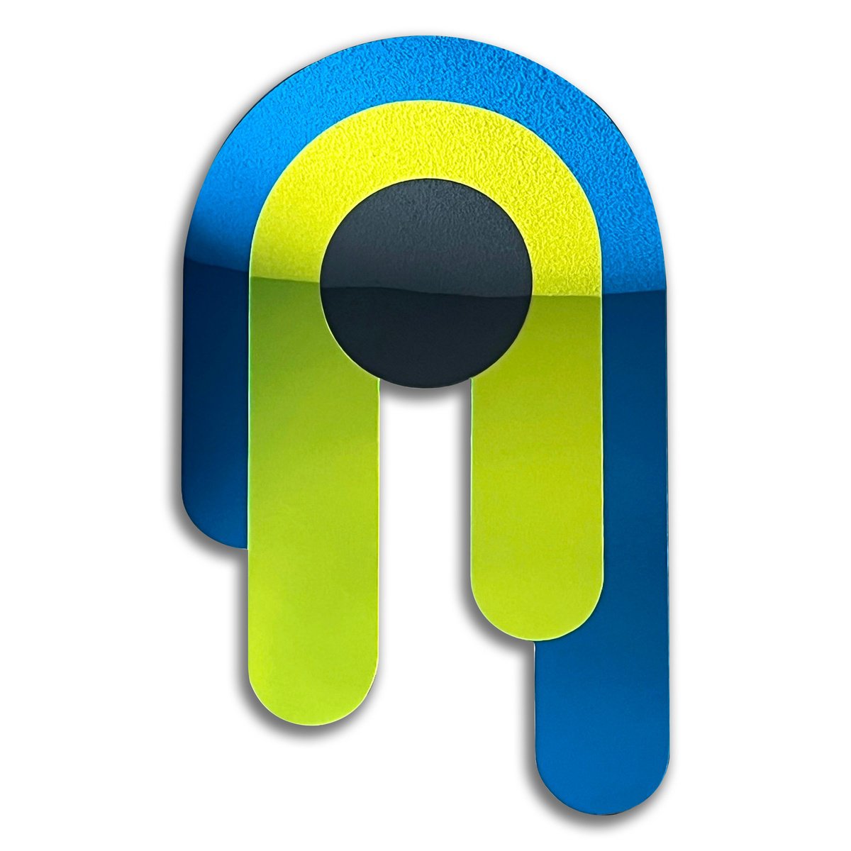 Geometric Abstract Collage By Dong Su, 18 X 28, Suspension No.8, Original Artwork