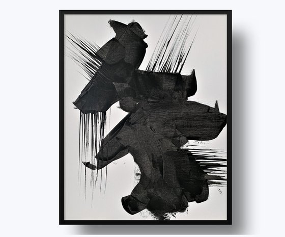 Black & White abstract painting. (3)