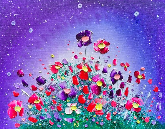 Violet Night & Flowers in Love