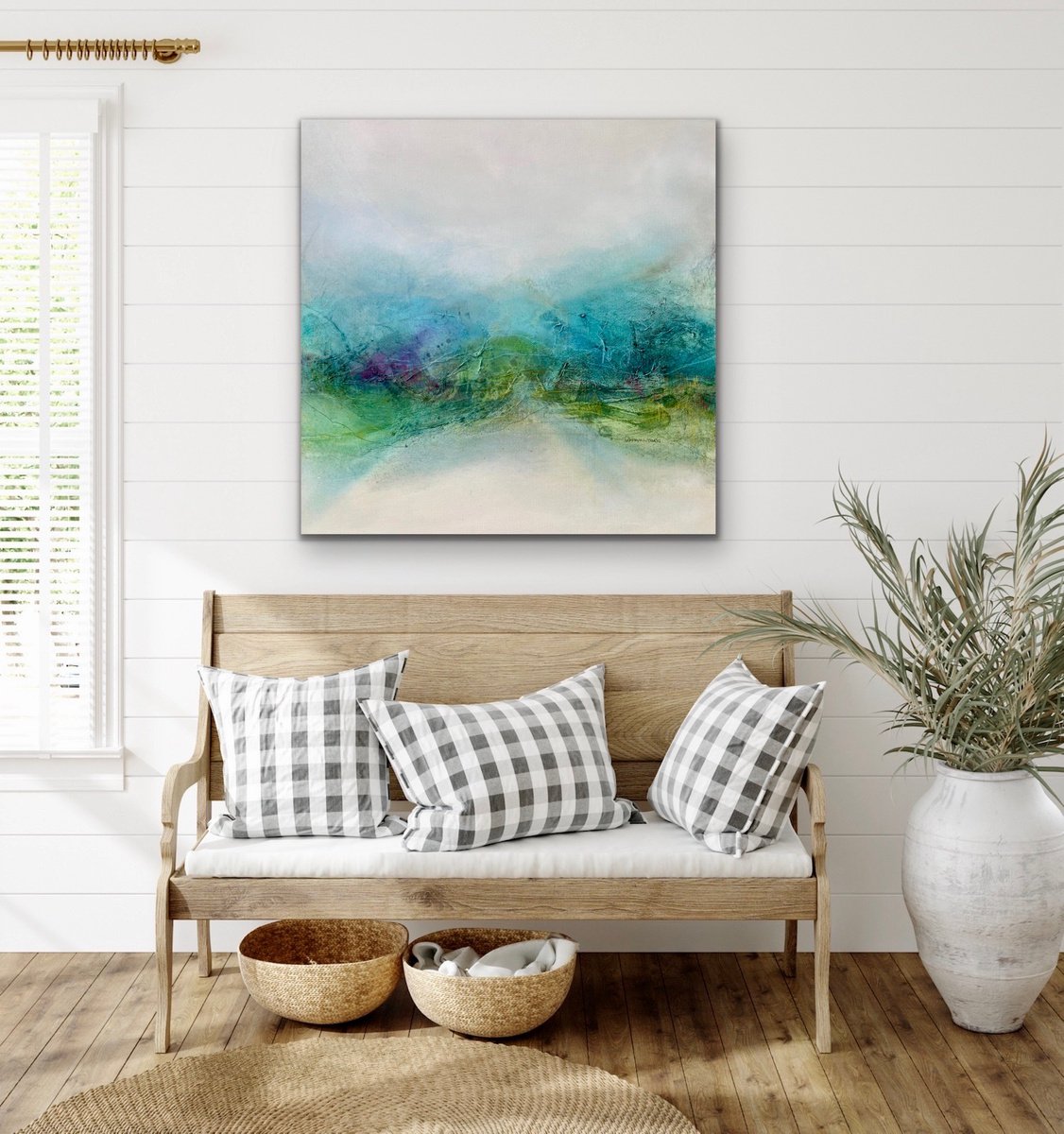 Mother Nature #5 I 80 x 80 cm I natural abstract artwork I square by Kirsten Schankweiler