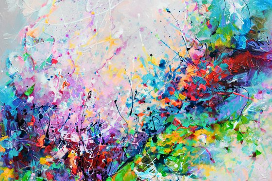 Waterfowl Flight - Colorful Dreamy Abstract