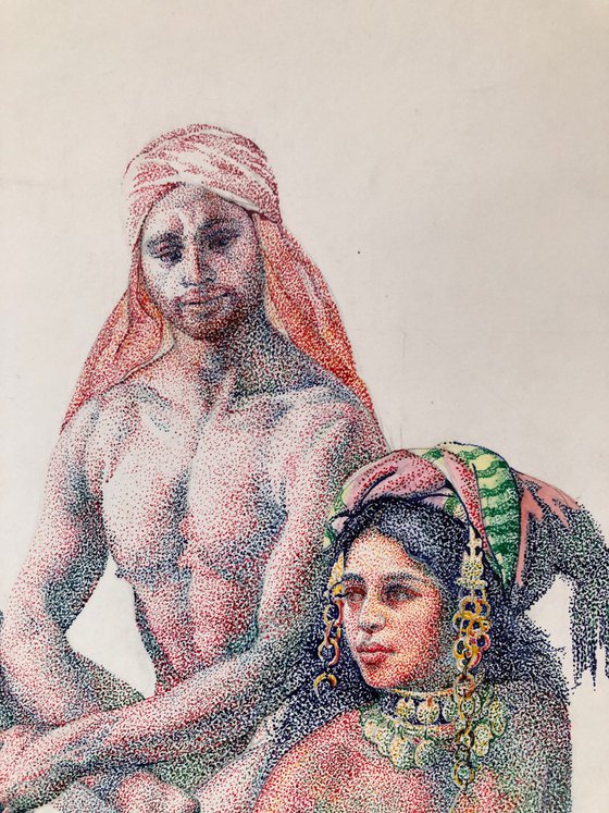 Arabian Nights, Ink on Paper Illustration