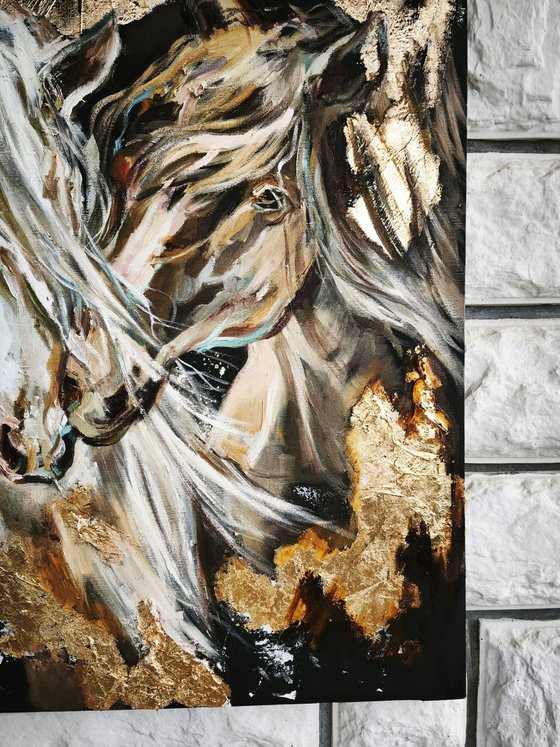 Oil horses painting