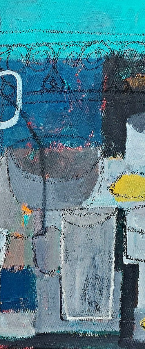 Still Life & 3 Lemons by Jan Rippingham