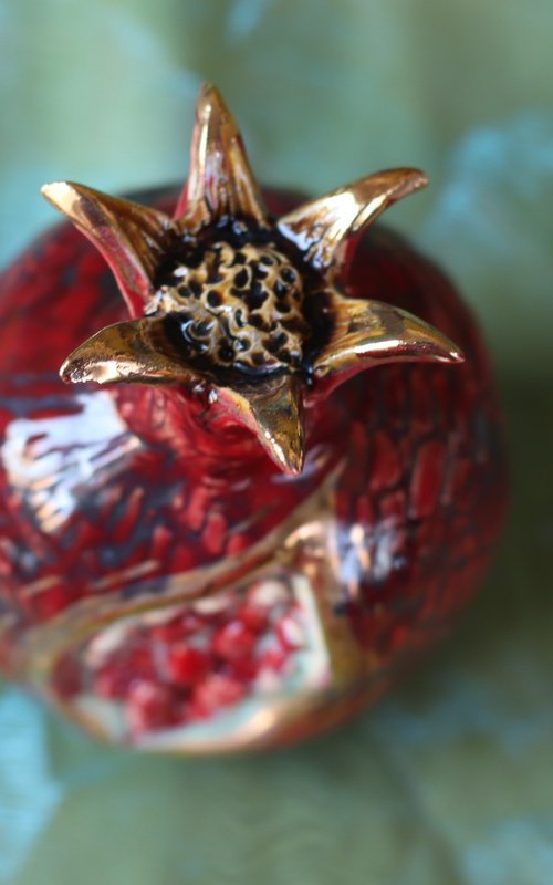 Pomegranate. Gold and Red by Elya Yalonetski