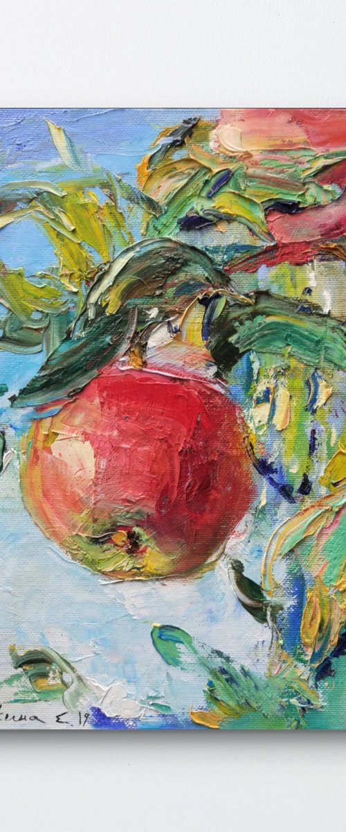 Apple tree branch by Helen Shukina