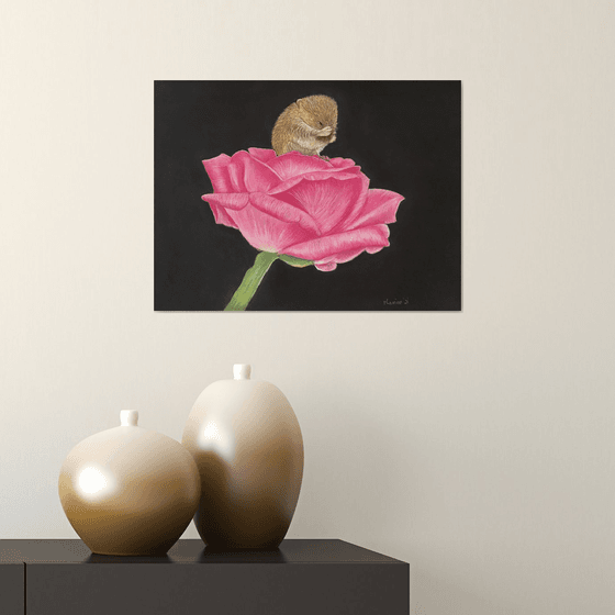 Mouse in rose