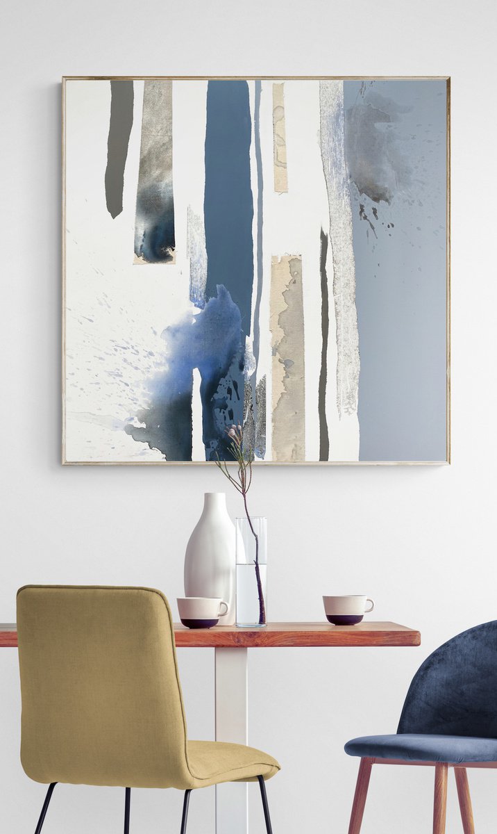 Abstract Painting By Cristina Dalla Valentina, 31 X 31, Strata /1, Original Artwork