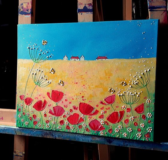 Poppies and Bumblebees