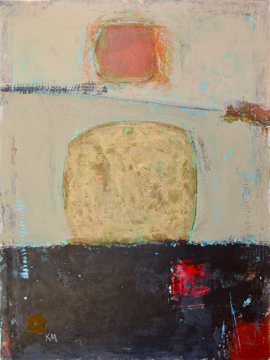 Organic Abstract Acrylic Painting By Kay Macdonald, 18 X 24", Primal Impressions, Original Artwork