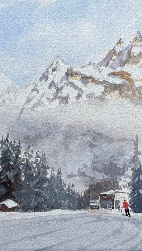Zermatt skiing by Shelly Du