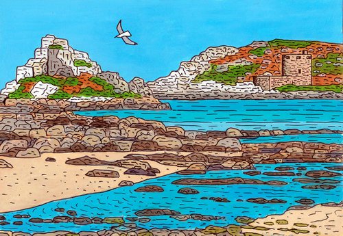 "Cromwell's castle from Bryher, Isles of Scilly" by Tim Treagust
