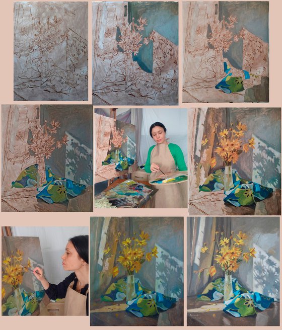 Composition with flowers