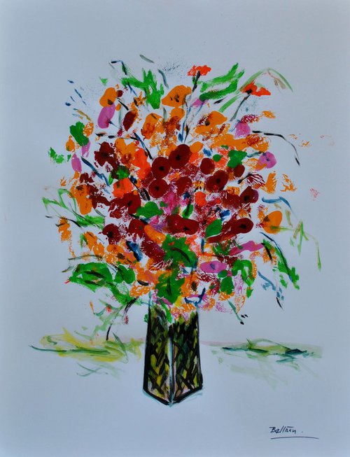 Le bouquet champêtre / 19,68x25,59 in.(50x65cm) by Pierre-Yves Beltran