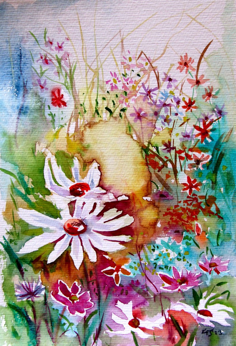 Colorful wildflowers IV /25  17,5 cm/ by Kovcs Anna Brigitta