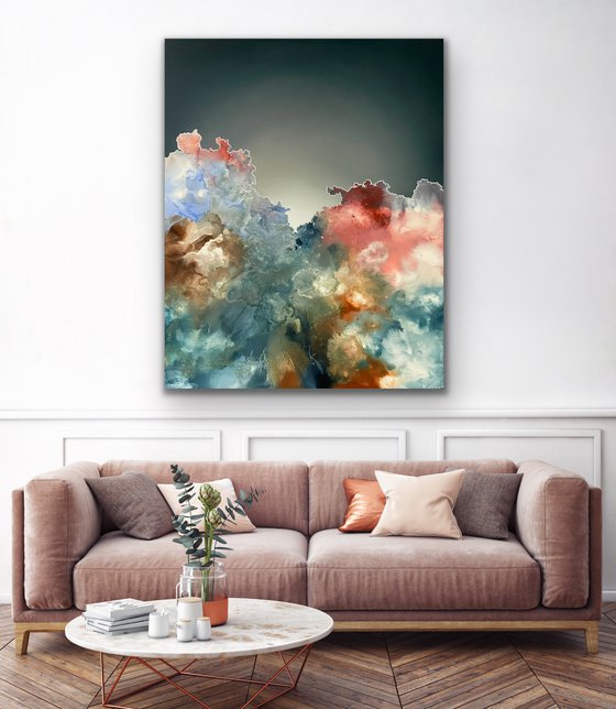 Atomic calm - Large oil on Canvas - 80cm x 100cm