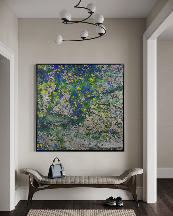 Yellow, green, blue & silver Chestnut.