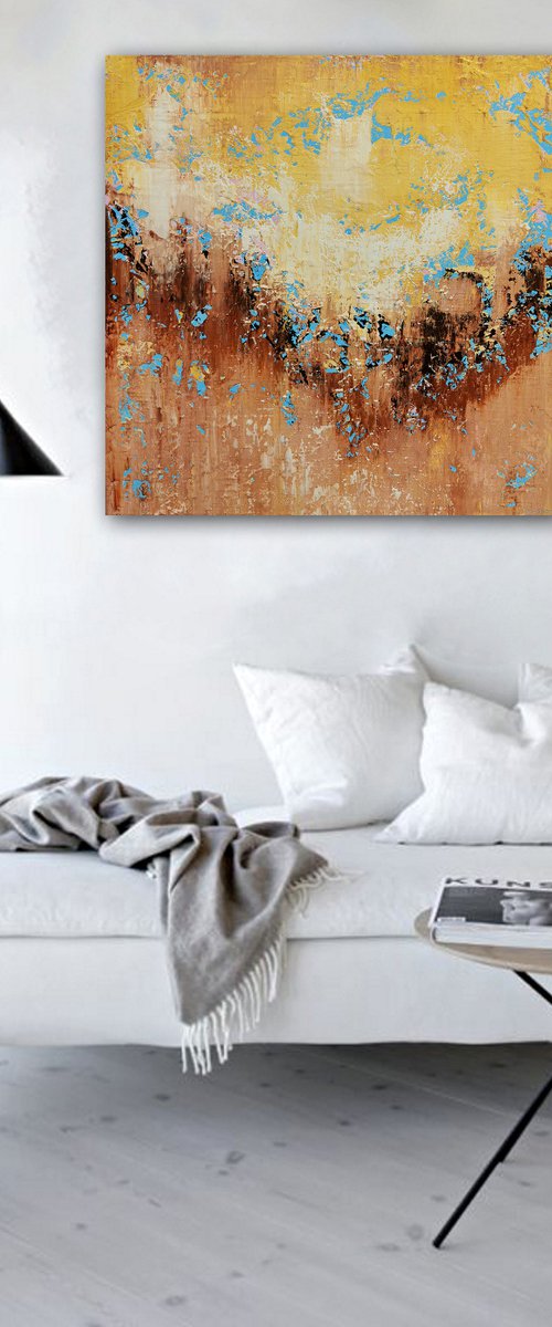 100x100cm. / abstract painting / Abstract 1271 by Alex Senchenko