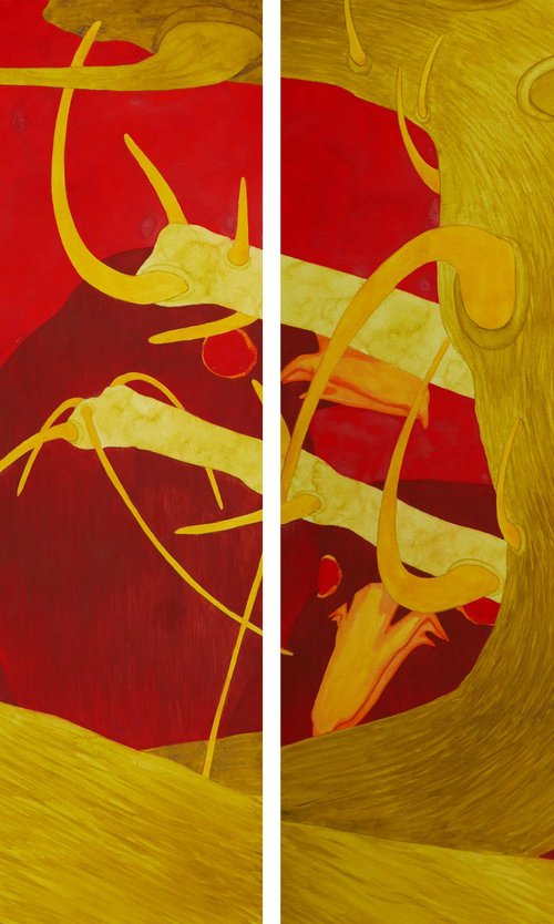 Diptych Trees portraits 5 and 6 by Karina Danylchuk