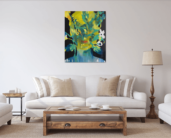 Man in flowers